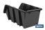 Stackable black storage bin | Easy access to products | Available in different sizes and capacities - Cofan