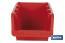 Stackable red storage bin | Easy access to products | Available in different sizes and capacities - Cofan