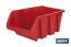 Stackable red storage bin | Easy access to products | Available in different sizes and capacities - Cofan