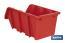 Stackable red storage bin | Easy access to products | Available in different sizes and capacities - Cofan