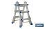 Escalera Plus Multiposición fabricada en Aluminio | Con diferentes medidas y peldaños | Normativa EN 131 y 150 kilos - Cofan