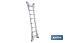 Escalera Plus Multiposición fabricada en Aluminio | Con diferentes medidas y peldaños | Normativa EN 131 y 150 kilos - Cofan
