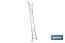 Escalera Plus Multiposición fabricada en Aluminio | Con diferentes medidas y peldaños | Normativa EN 131 y 150 kilos - Cofan
