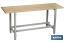 Banco de vestuario | Estructura de acero | Asiento de madera| Medidas: 47,5 x 100 x 32 cm - Cofan