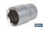 3/8" Drive socket | 6-point socket head | Size from 8 to 22mm - Cofan