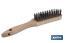 Cepillo de alambre para soldadura | Varias líneas | Acero con mango de madera - Cofan
