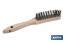 Cepillo de alambre para soldadura | Varias líneas | Acero con mango de madera - Cofan