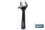Llave ajustable reversible de gran apertura | Con moleta central. Mango fabricado en goma de gran confort | Medidas 8" (200 mm) - Cofan