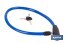 Candado antirrobo para bicicletas | Cable de acero de Ø5 mm | Longitud: 50 cm | Incluye 2 llaves | Revestimiento de PVC azul - Cofan