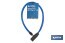 Candado antirrobo para bicicletas | Cable de acero de Ø5 mm | Longitud: 50 cm | Incluye 2 llaves | Revestimiento de PVC azul - Cofan