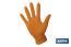 Caja de 100 guantes de nitrilo con textura diamantada | Tallas de la S a la XL | Color: Naranja - Cofan