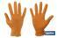 Caja de 100 guantes de nitrilo con textura diamantada | Tallas de la S a la XL | Color: Naranja - Cofan