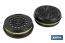 Set de 2 filtros para media máscara | Filtros de tipo A1B1E1K1 | Cartucho de polietileno de alta densidad | Protección contra gases y vapores orgánicos | Conforme con EN 14387:2004+A1:2008 - Cofan