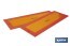 Pack de 2 señales adhesivas V6 para vehículos largos | Señalización homologada | Fácil de instalar | Alta visibilidad | Medidas: 56,5 x 19,5 cm - Cofan