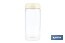 Bote de cocina de vidrio borosilicato | Tapa beige | Cierre a presión | Capacidad: 1,3 litros | Almacenaje de alimentos | Medidas: Ø10 x 23 cm - Cofan