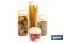 Bote de cocina de vidrio borosilicato | Tapa beige | Cierre a presión | Capacidad: 1,3 litros | Almacenaje de alimentos | Medidas: Ø10 x 23 cm - Cofan