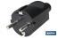 ZWEIPOLIGER STECKER SCHWARZ AUS GUMMI (16A-250V) - Cofan