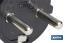 ZWEIPOLIGER STECKER SCHWARZ AUS GUMMI (16A-250V) - Cofan