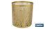 Difusor cilindrico para aromaterapia | Capacidade de 100 ml | Forma cilíndrica com árvores em cor dourada - Cofan