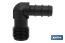 3/4" Male-threaded elbow hose connector | Black | Essential irrigation accessory for drip irrigation system installation - Cofan