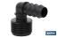 3/4" Male-threaded elbow hose connector | Black | Essential irrigation accessory for drip irrigation system installation - Cofan