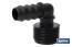 3/4" Male-threaded elbow hose connector | Black | Essential irrigation accessory for drip irrigation system installation - Cofan