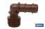 Conector en forma de Codo con Rosca Macho 1/2'' o 3/4" | Accesorio de riego imprescindible para cualquier instalación de riego por goteo | Con estrías y rosca macho | Ideal para jardinería y agricultura - Cofan