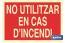 No utilitzar en cas d'incendi - Cofan